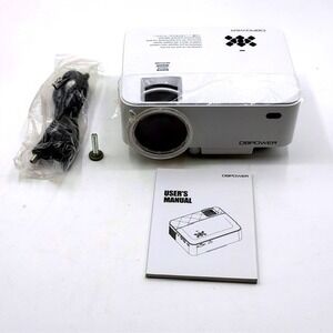 DBPOWER T2 Mini Projector Portable Home Theater Multimedia White VGA HDMI USB